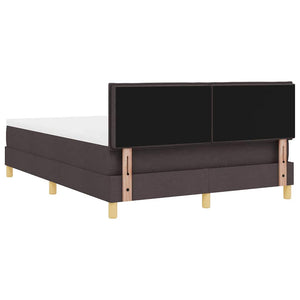 vidaXL Box Spring Bed with Pillows Dark Brown 160 x 200 cm Fabric
