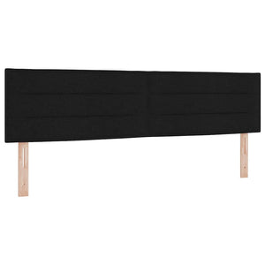 vidaXL Box Spring Bed with Pillows Black 180 x 200 cm Fabric