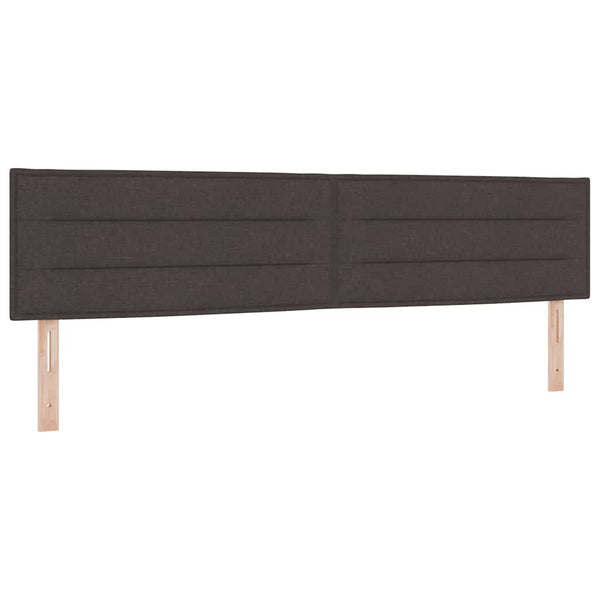 vidaXL Box Spring Bed with Pillows Dark Brown 200 x 200 cm Fabric