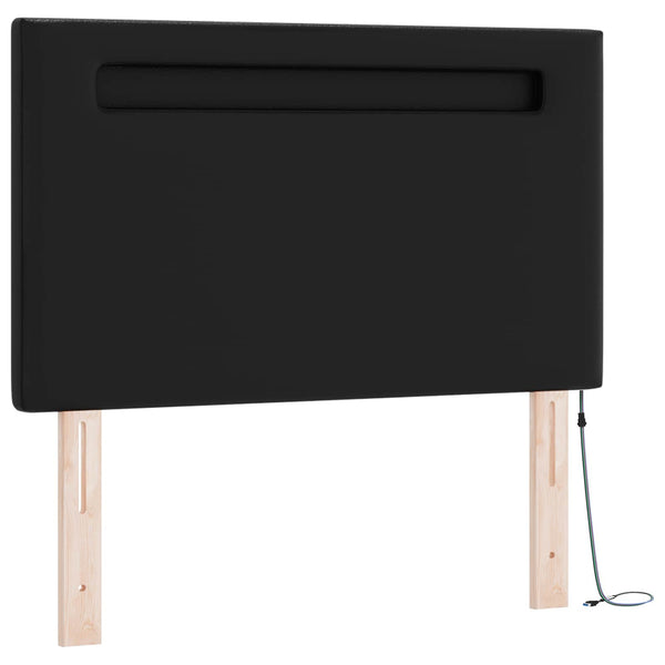 vidaXL Box Spring Bed with Mattress Black 100 x 200 cm Faux Leather