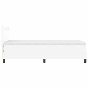 vidaXL Box Spring Bed with Mattress White 100 x 200 cm Faux Leather