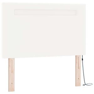 vidaXL Box Spring Bed with Mattress White 120 x 190 cm Faux Leather