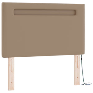 vidaXL Box Spring Bed with Mattress Cappuccino 120 x 190 cm Artificial Leather