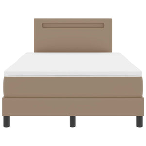 vidaXL Box Spring Bed with Mattress Cappuccino 120 x 190 cm Artificial Leather