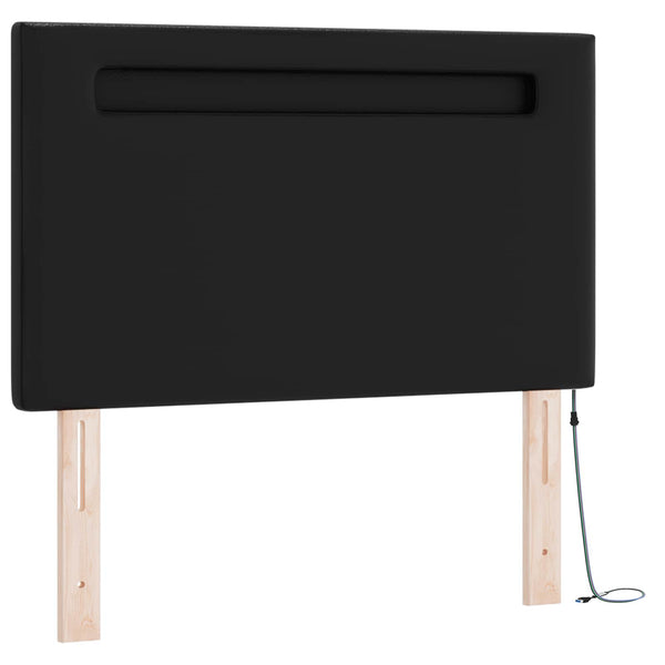 vidaXL Box Spring Bed with Mattress Black 120 x 200 cm Faux Leather