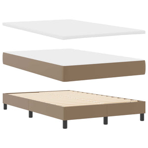 vidaXL Box Spring Bed with Mattress Cappuccino 120 x 200 cm Faux Leather