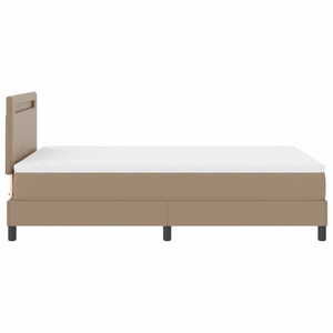 vidaXL Box Spring Bed with Mattress Cappuccino 120 x 200 cm Faux Leather