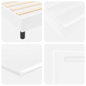 vidaXL Box Spring Bed with Mattress White 160 x 200 cm Faux Leather