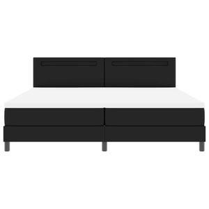 vidaXL Box Spring Bed with Mattress Black 200 x 200 cm Faux Leather