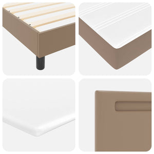 vidaXL Box Spring Bed with Mattress Cappuccino 200 x 200 cm Faux Leather