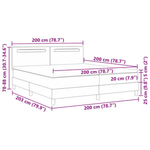 vidaXL Box Spring Bed with Mattress Cappuccino 200 x 200 cm Faux Leather