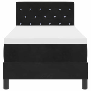 vidaXL Box Spring Bed with Mattress Black 80 x 200 cm Velvet