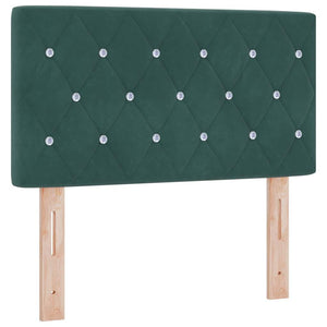 vidaXL Box Spring Bed with Mattress Dark Green 80 x 200 cm Velvet