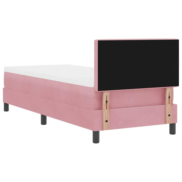vidaXL Divan Bed with Mattress and Headboard Pink 80 x 200 cm Velvet