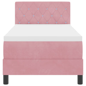 vidaXL Divan Bed with Mattress and Headboard Pink 80 x 200 cm Velvet