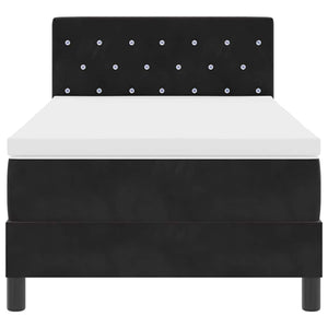 vidaXL Box Spring Bed with Mattress Black 100 x 200 cm Velvet