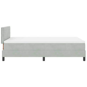 vidaXL Box Spring Bed with Mattress Light Grey 120 x 200 cm Velvet