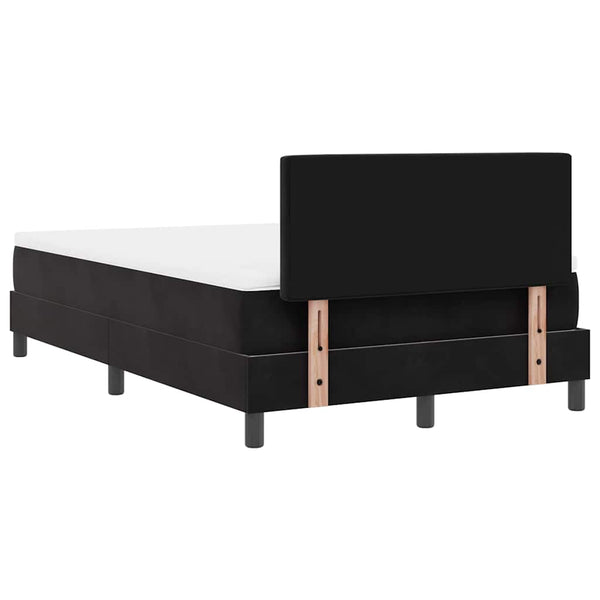 vidaXL Box Spring Bed with Mattress Black 120 x 200 cm Velvet