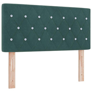 vidaXL Box Spring Bed with Mattress Dark Green 120 x 200 cm Velvet