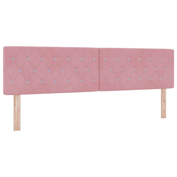 vidaXL Divan Bed with Mattress and Headboard Pink 180 x 200 cm Velvet