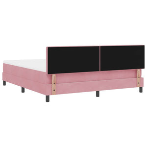 vidaXL Divan Bed with Mattress and Headboard Pink 180 x 200 cm Velvet