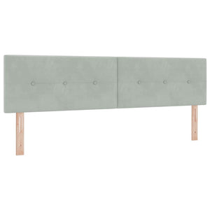 vidaXL Box spring bed with mattress Light grey 180 x 200 cm Velvet