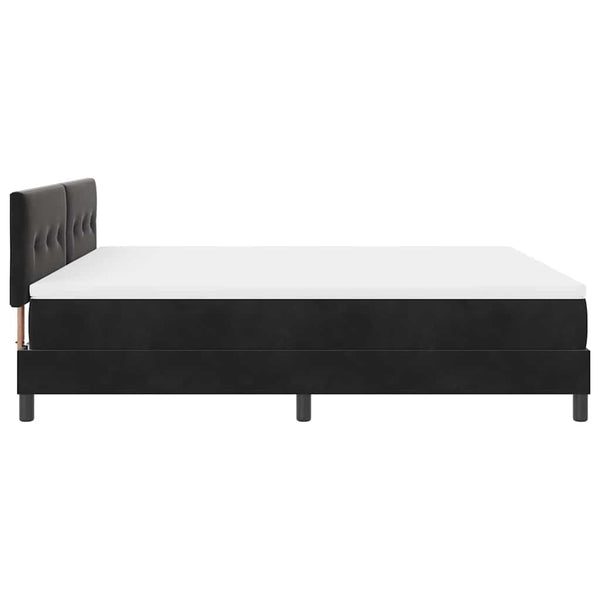 vidaXL Box Spring Bed with Mattress Black 180 x 200 cm Velvet