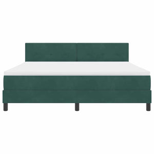 vidaXL Box Spring Bed with Mattress Dark Green 180 x 200 cm Velvet