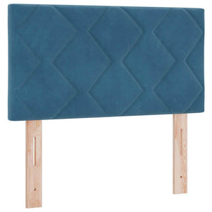 vidaXL Box Spring Bed with Headboard Dark Blue 80 x 200 cm Velvet