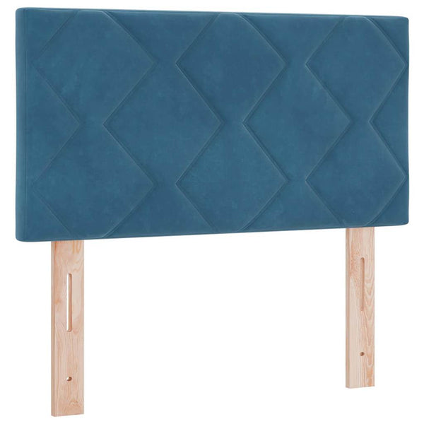 vidaXL Box Spring Bed with Headboard Dark Blue 80 x 200 cm Velvet