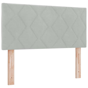 vidaXL Box Spring Bed with Headboard Light Gray 90 x 190 cm Velvet