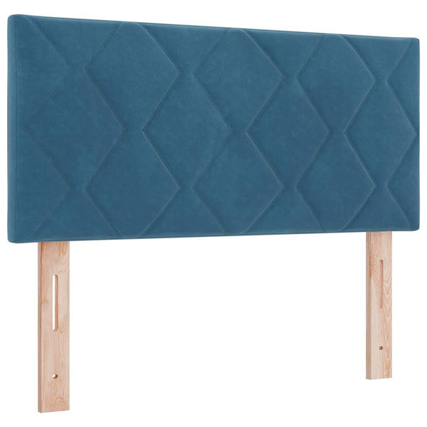 vidaXL Box Spring Bed with Headboard Dark Blue 90 x 190 cm Velvet