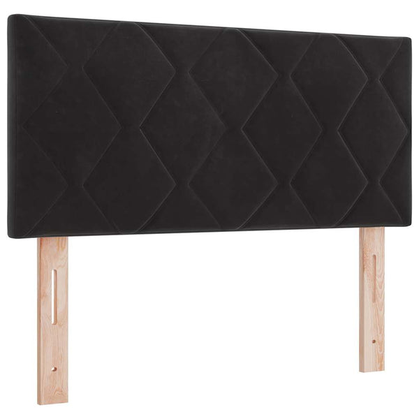 vidaXL Box Spring Bed with Headboard Black 120 x 190 cm Velvet