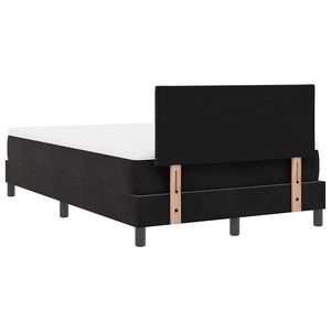 vidaXL Box Spring Bed with Headboard Black 120 x 190 cm Velvet