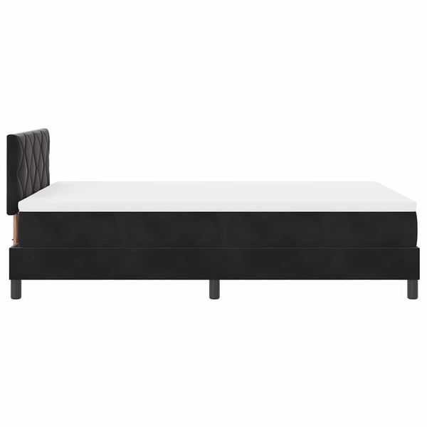 vidaXL Box Spring Bed with Headboard Black 120 x 190 cm Velvet