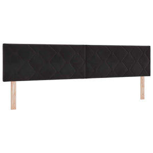 vidaXL Box spring bed with headboard Black 200 x 200 cm Velvet