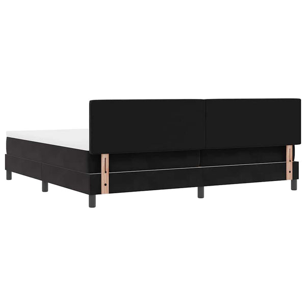 vidaXL Box spring bed with headboard Black 200 x 200 cm Velvet