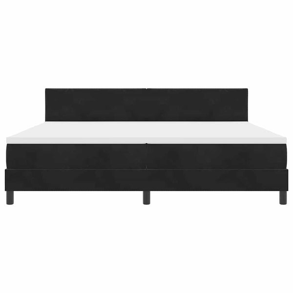 vidaXL Box spring bed with headboard Black 200 x 200 cm Velvet