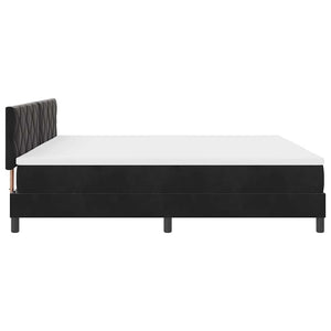 vidaXL Box spring bed with headboard Black 200 x 200 cm Velvet
