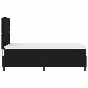 vidaXL Box Spring Bed with Mattress Black 90 x 190 cm Fabric