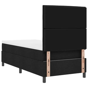 vidaXL Box Spring Bed with Mattress Black 90 x 200 cm Fabric