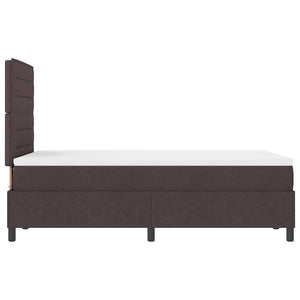 vidaXL Box Spring Bed with Mattress Dark Brown 120 x 200 cm Fabric