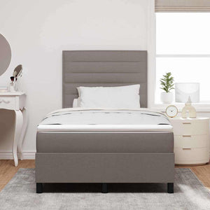 vidaXL Box Spring Bed with Mattress Taupe 120 x 200 cm Fabric