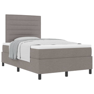 vidaXL Box Spring Bed with Mattress Taupe 120 x 200 cm Fabric