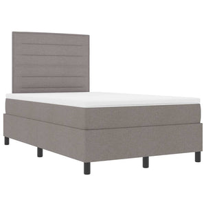 vidaXL Box Spring Bed with Mattress Taupe 120 x 200 cm Fabric