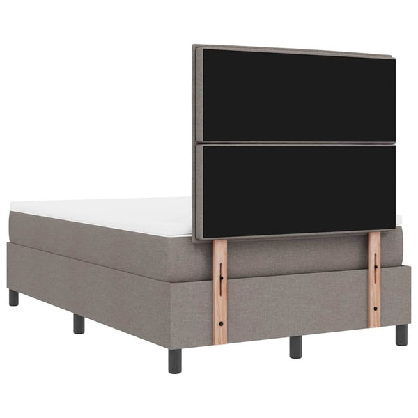 vidaXL Box Spring Bed with Mattress Taupe 120 x 200 cm Fabric