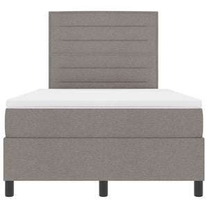 vidaXL Box Spring Bed with Mattress Taupe 120 x 200 cm Fabric