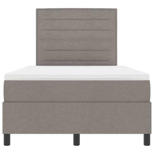 vidaXL Box Spring Bed with Mattress Taupe 120 x 200 cm Fabric
