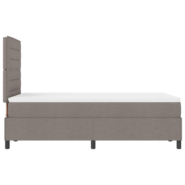 vidaXL Box Spring Bed with Mattress Taupe 120 x 200 cm Fabric