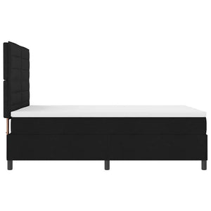 vidaXL Box Spring Bed with Mattress Black 140 x 200 cm Fabric